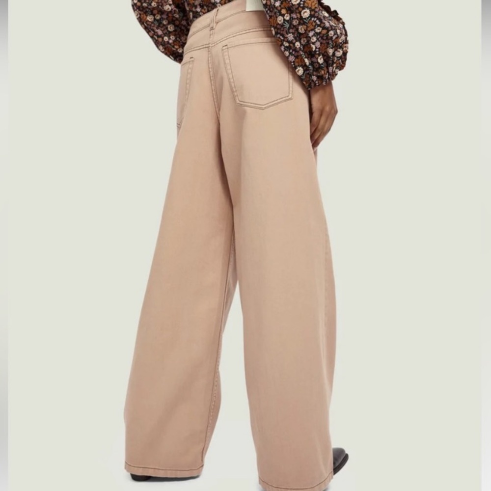 SALE Scotch & Soda peach colored wide flare jeans 24 EUC - Picture 4 of 13